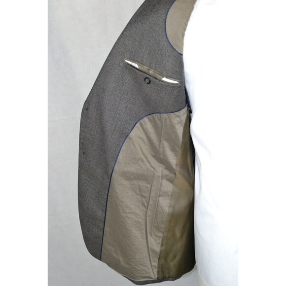 Banana Republic 100% Wool Blazer Suit Jacket Grey Charcoal Men's Modern Fit 42R - Picture 14 of 16